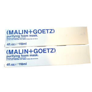 2x Malin + Goetz Purifying Foam Masks Soy Protein 4floz Each - Exp 10/2026 *AA